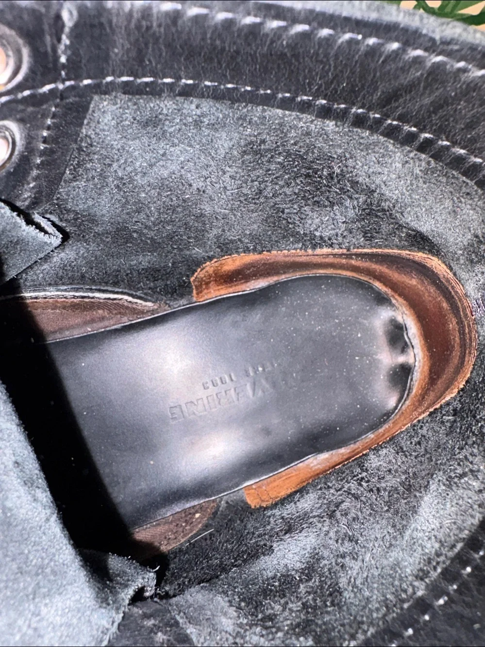 Wolverine Kilometer Black Leather Boots Mens 9.5 M